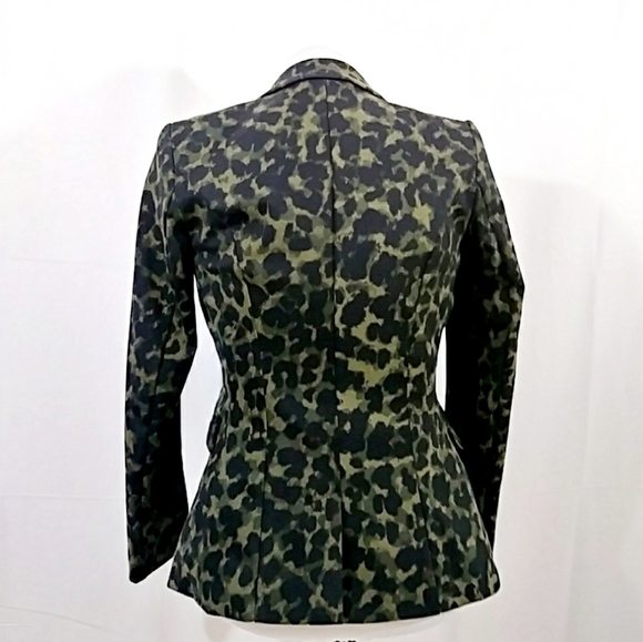 H&M Camo Leopard Blazer Jacket - 2 (XS) - Picture 7 of 12